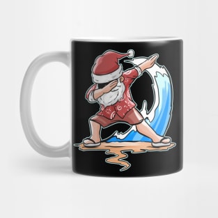 Surfing Santa Dabbing Santa Celebrating Christmas In July Mug